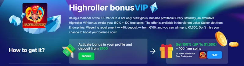 Ice Casino bonuses