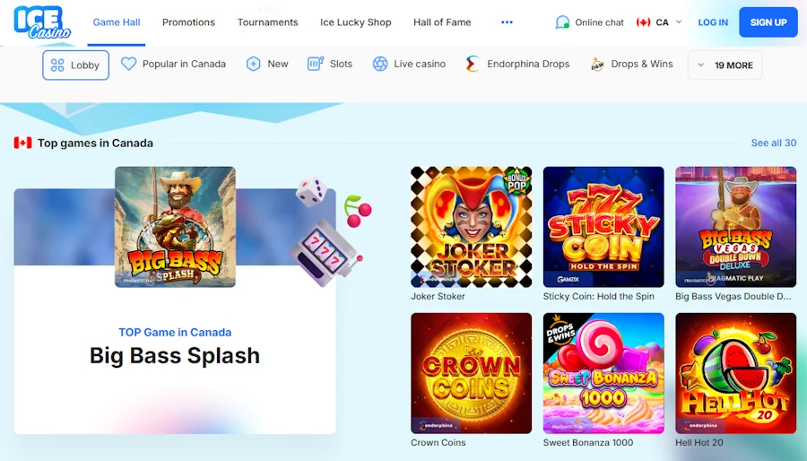 Ice Casino games
